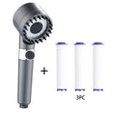 3 Modes High Pressure Shower Head with Filter for Home Spa