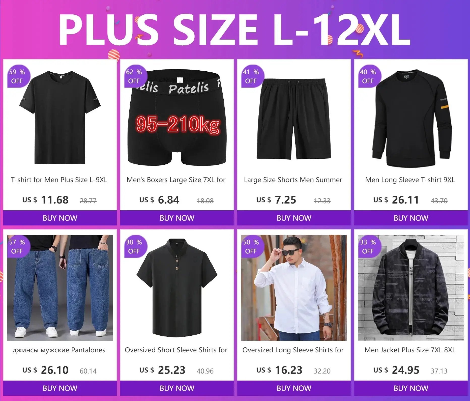 Mens Big Size High Stretch Denim Jeans For Large Fit