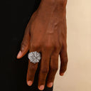 Full Bling D Crown Ring