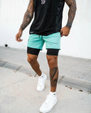 Men's Camo 2-in-1 Compression Shorts for Running Gym Basketball