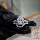 Moissanite Pear Engagement Ring