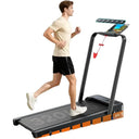 Portable Desk Treadmill With Handlebar 320Lb Incline Foldable