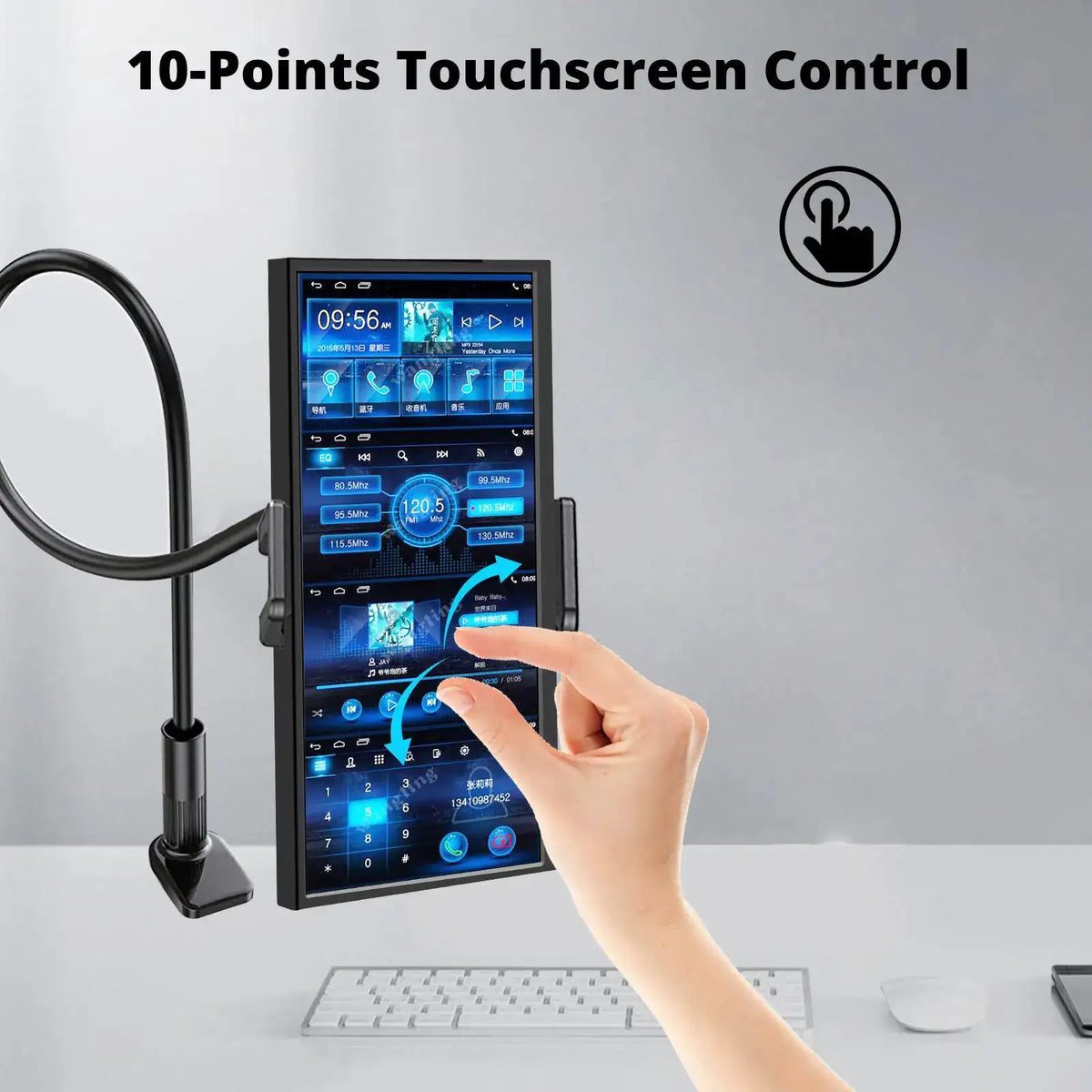 12.3 /14.5 inch TouchScreen Monitor HDMI & Type C 1920x720/2.5K IPS Display LCD Bar Computer Temp Display Widescreen