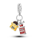 Silver Plated Charm Beads Bracelet