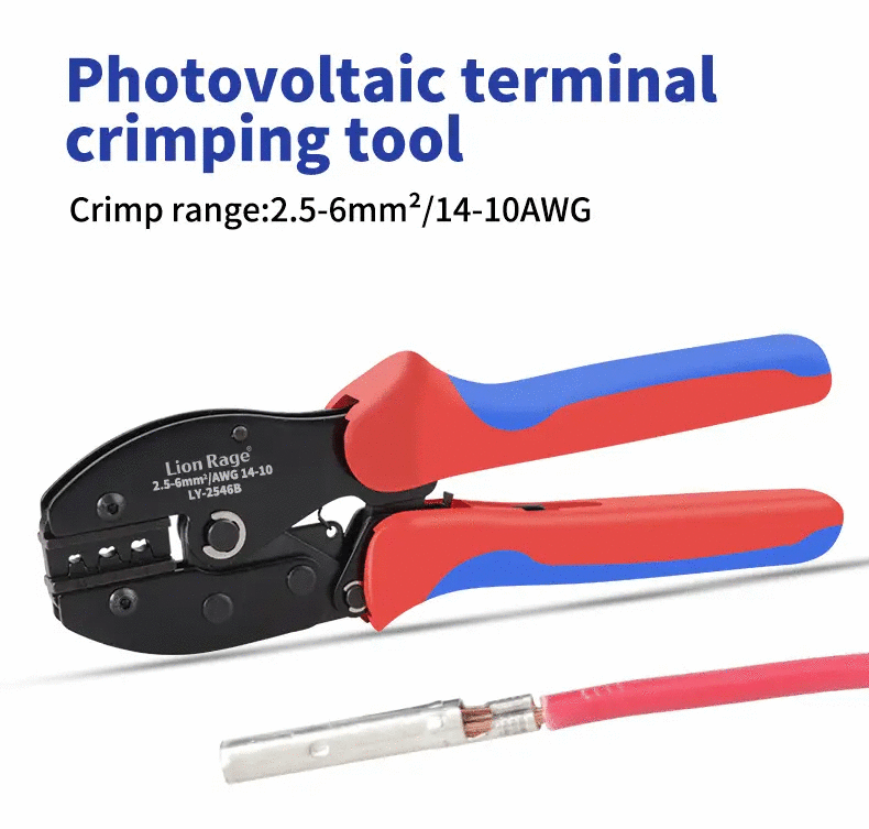 LY 2546B MC4 Terminal Crimping Pliers- Waterproof Solar Connector Tool 2.5-6 mm2