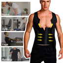 Qtree Men's Slimming Sauna Tank Top Body Shaper Vest