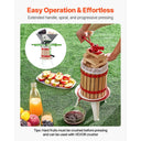 SucceBuy Fruit Wine Press Solid Wood Basket with Blocks Heavy