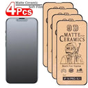 Soft Matte Ceramic iPhone Screen Protectors Ultimate 4-Piece Pack