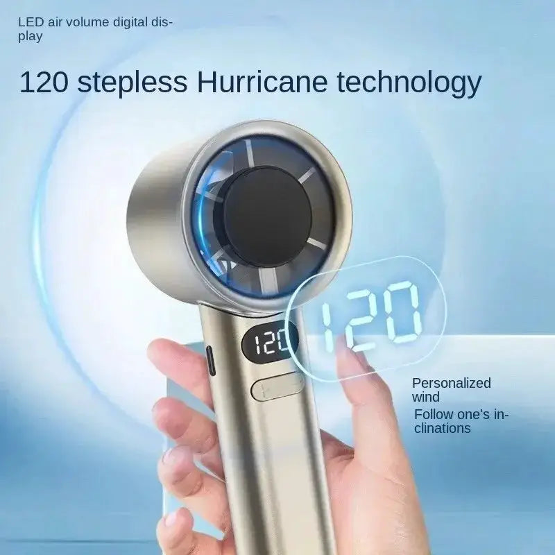 Bladeless USB Hand Fan 120 Speeds Portable Mini Cooler - OurLum.com