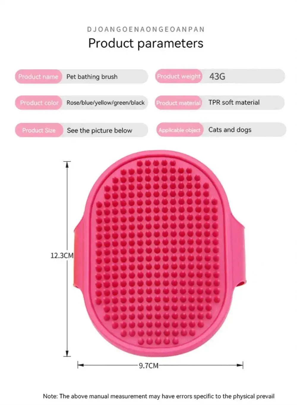 Pet Silicone Massage Comb for Grooming and Cleaning