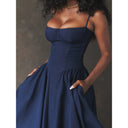 Mingmingxi Elegant Dress for Summer Pink Midi Dress