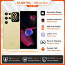 OUKITEL C62 Pro NFC Smartphone Android 15, 6.88" HD+ 1.81" Sub Screen Unisoc T615 Cell Phone, 24GB (6+18) + 256GB, 5150mAh