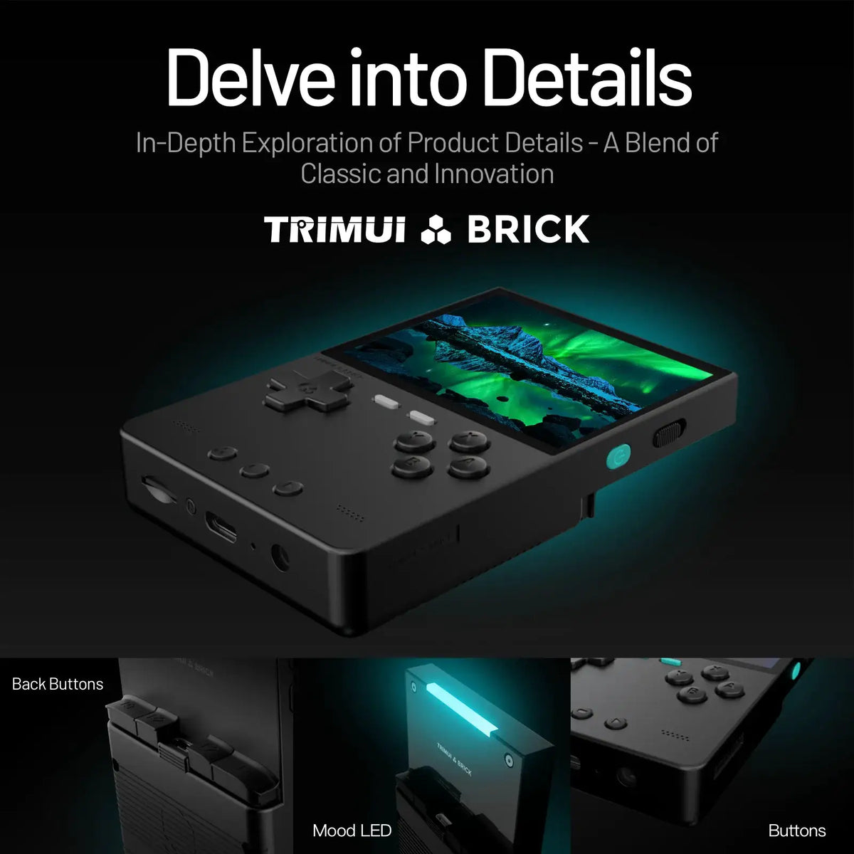 Trimui Brick Metal Handheld Game Console — purple United States 64G(12K Games) — product view 4