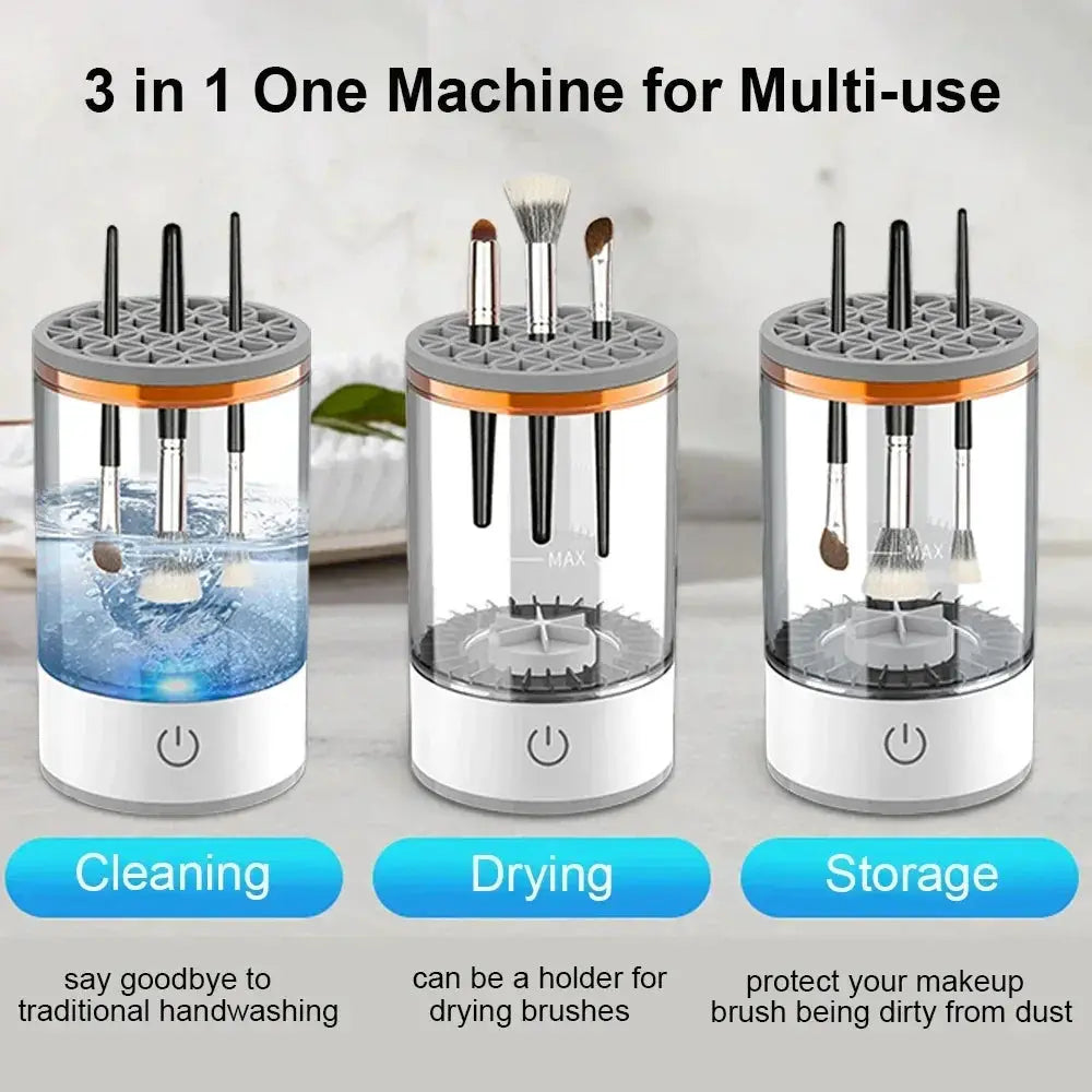 USB Electric Makeup Brush Cleaner Portable 3 In 1 Device - OurLum.com