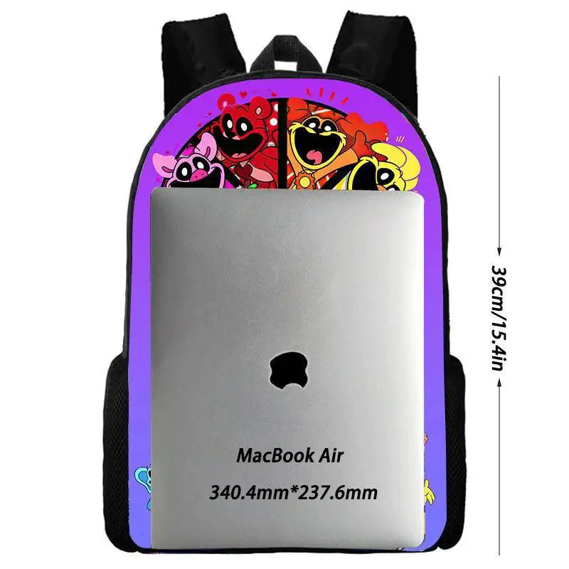 3 Piece Smiling Anime Critters School Bag Set For Kids