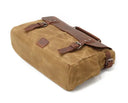 Vintage Waxed Canvas Leather Briefcase
