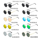 Stylish RUOBO Polarized Round Metal Sunglasses UV400 Unisex