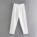 High Waist Slim Fit Cropped Pants Stylish All-Season Wear