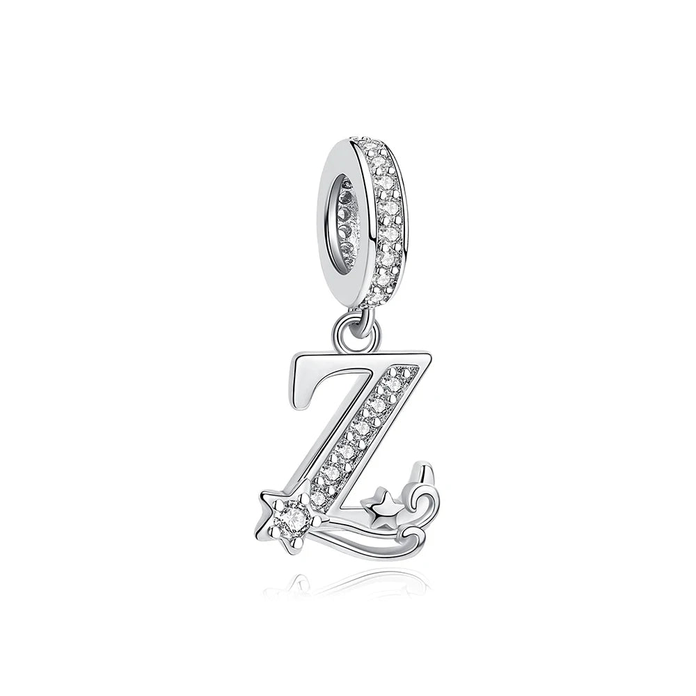 Sterling Silver Charm Star Letters