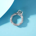 Carat Moissanite Silver Ring