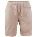 New Men's Cotton Linen Shorts Pants Summer Breathable Trousers