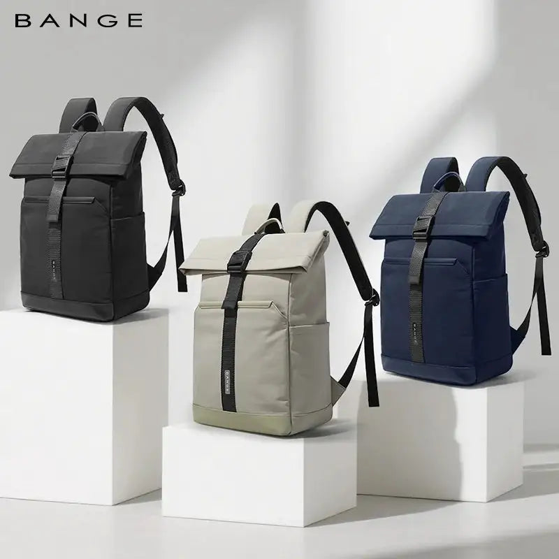 BANGE Waterproof Roll Top School Bags Lightweight Large Capacity School Laptop Backpack Sac A Dos
