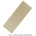 Matte Hebrew Keyboard Stickers Multilingual Typing Upgrade Kit