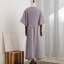 Muslin 100% Cotton Gauze Long Dress For Women Chic Sundress
