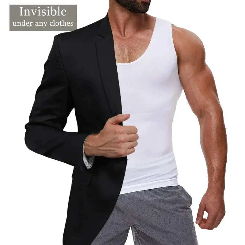 Men's Tummy Control Compression Shirt Slimming Vest