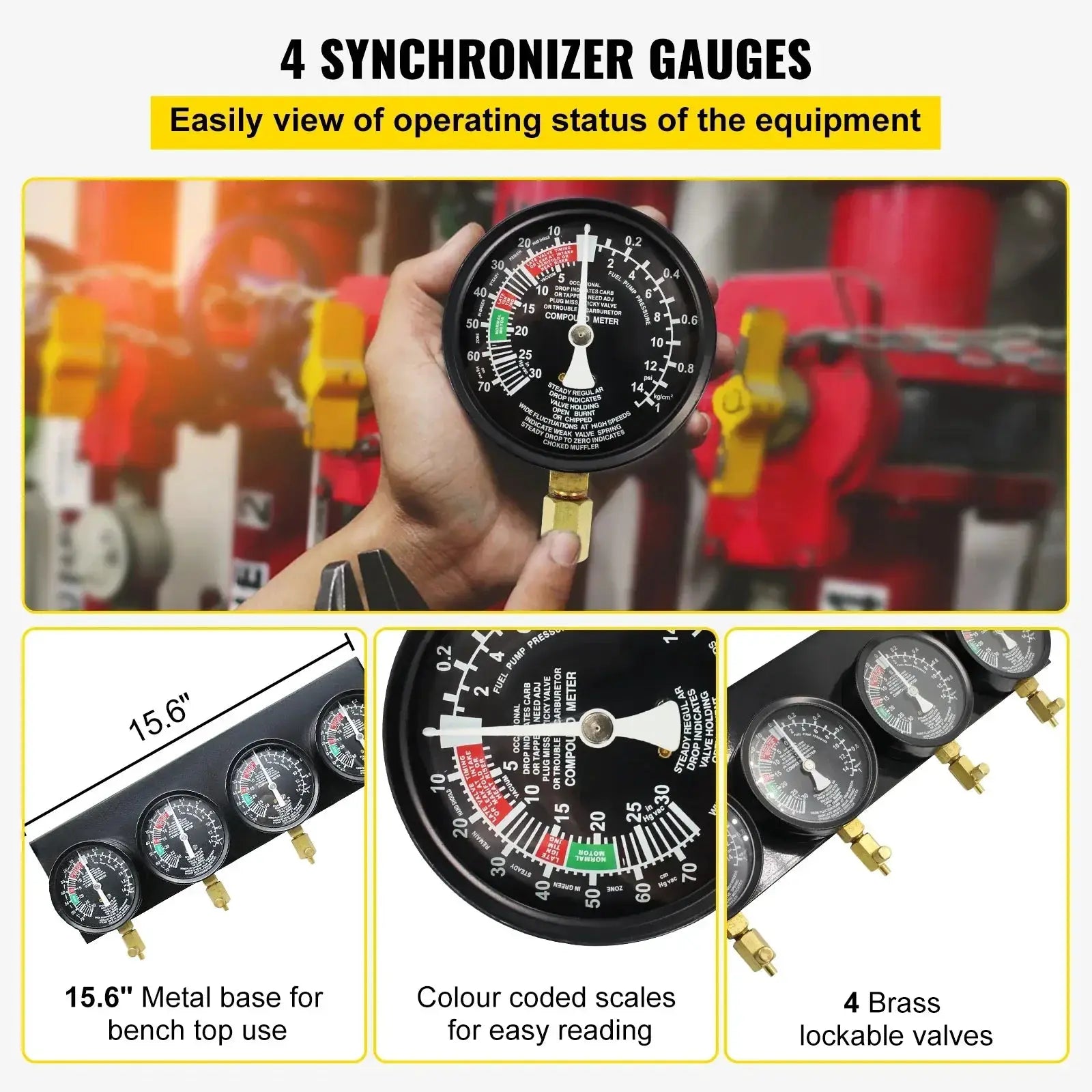 VEVOR Fuel Vacuum Carburetor Synchronize Tool Kit Set