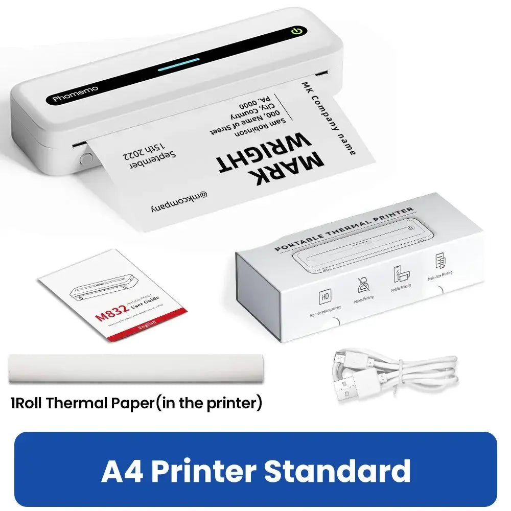 Phomemo Portable Wireless Printer M832 Thermal For Travel
