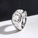 Men's Carat Moissanite Silver Ring
