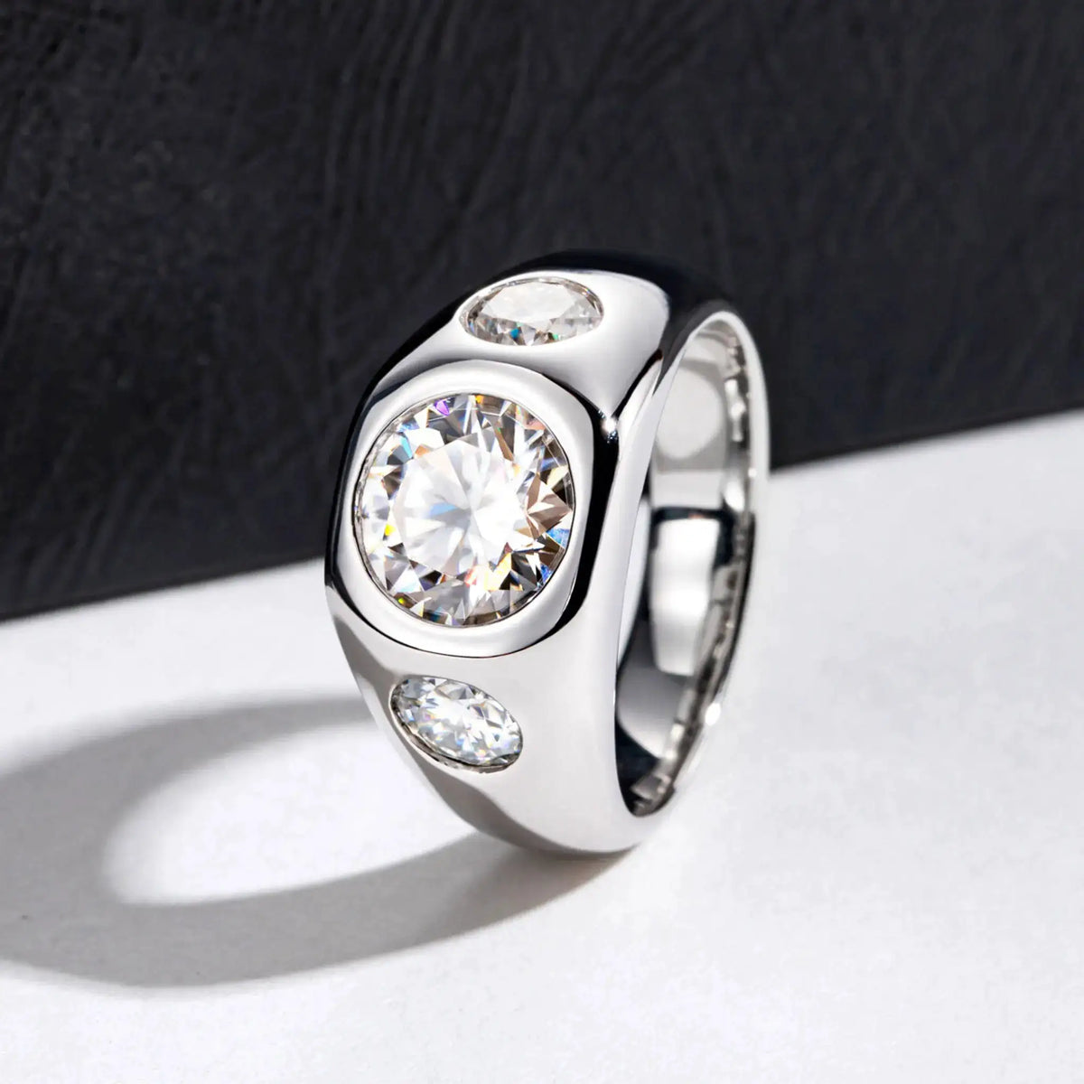 Men's Carat Moissanite Silver Ring — product image 4