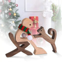 Personalized Hand Carved Dog Family Figurine For Pet Lovers