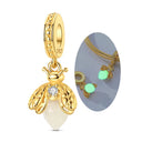 Charm Bead Pendent Silver Gold