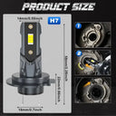 LED Headlight Bulb CSP Car Headlamp Auto Mini CanBus Led