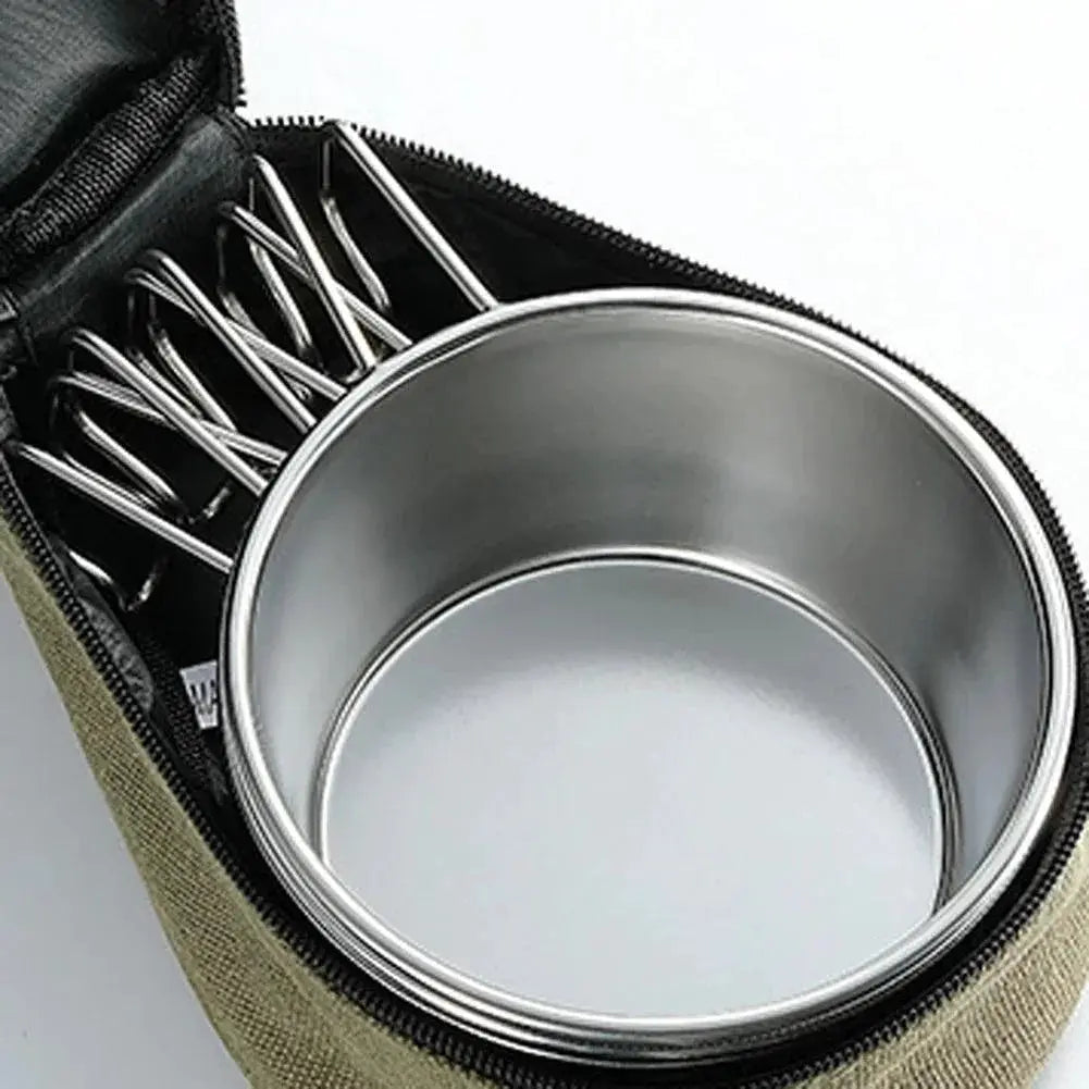 Portable 450ml Stainless Steel Sierra Bowl With Bag