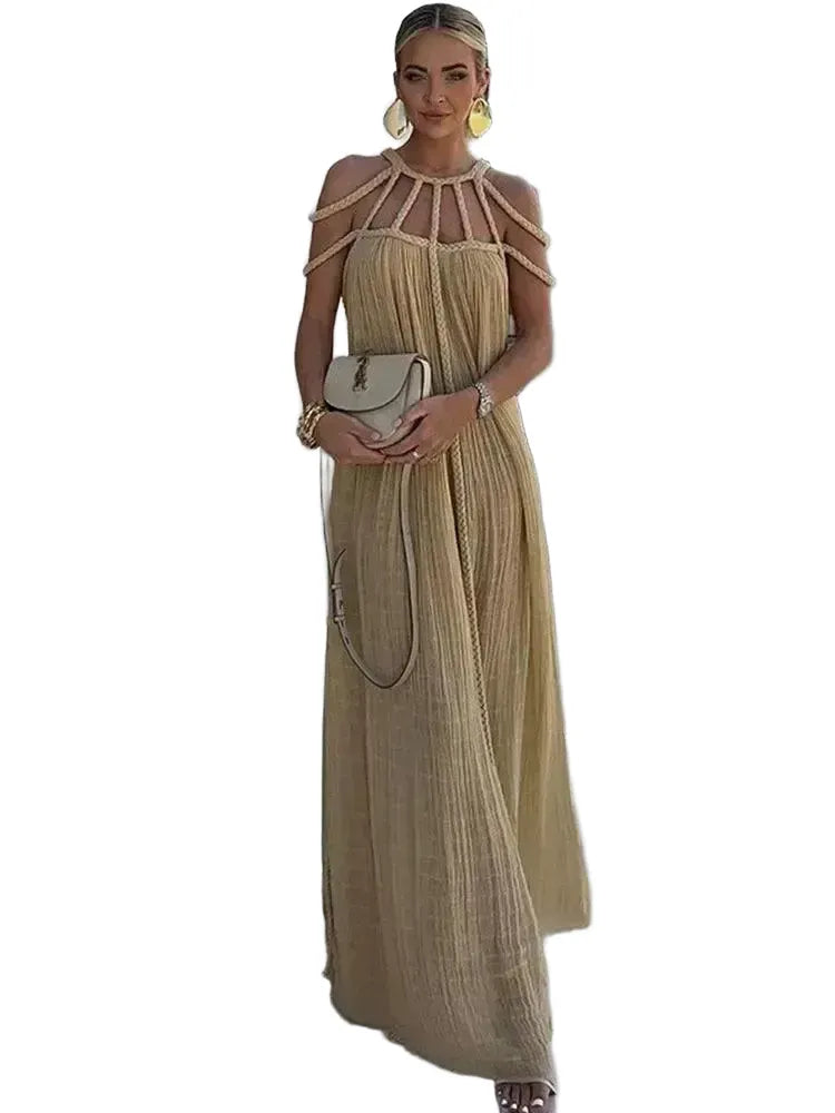Flattering Crochet Maxi Dress for Beach — product view 1