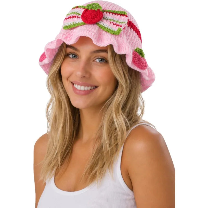 Y2K Ruffle Knit Winter Hat