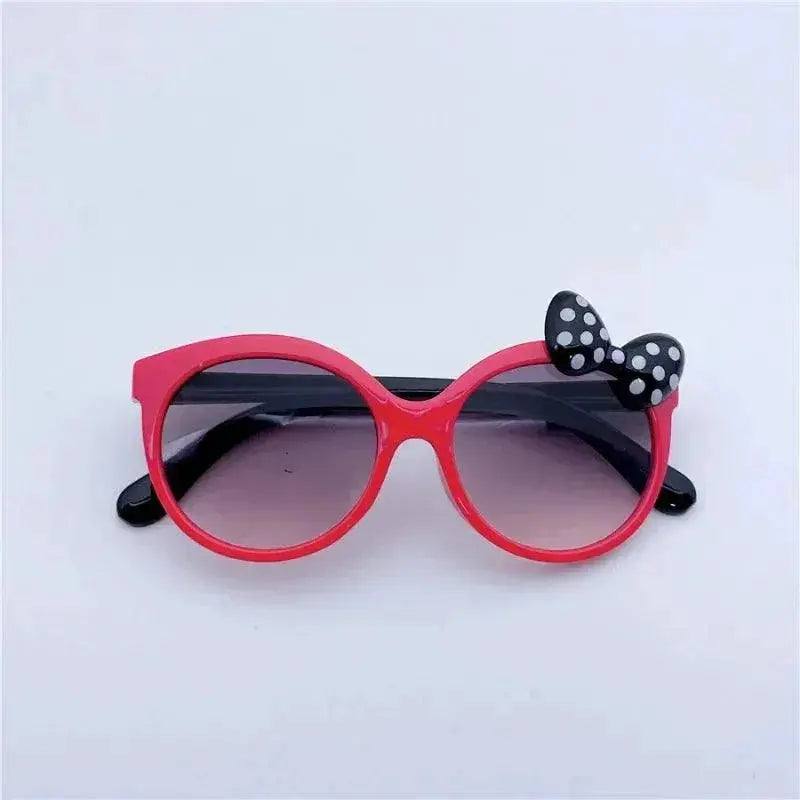 UV400 Kids Sunglasses Cat Design With Bowknot Charm
