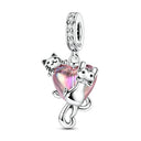 Sterling Silver Charm Beads Rose