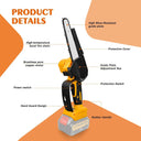 6 Inch 550W Brushless Cordless Chainsaw for Garden Tool