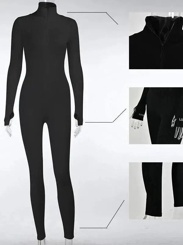 Flattering Ribbed Jumpsuit - Gym Wear — product view 12