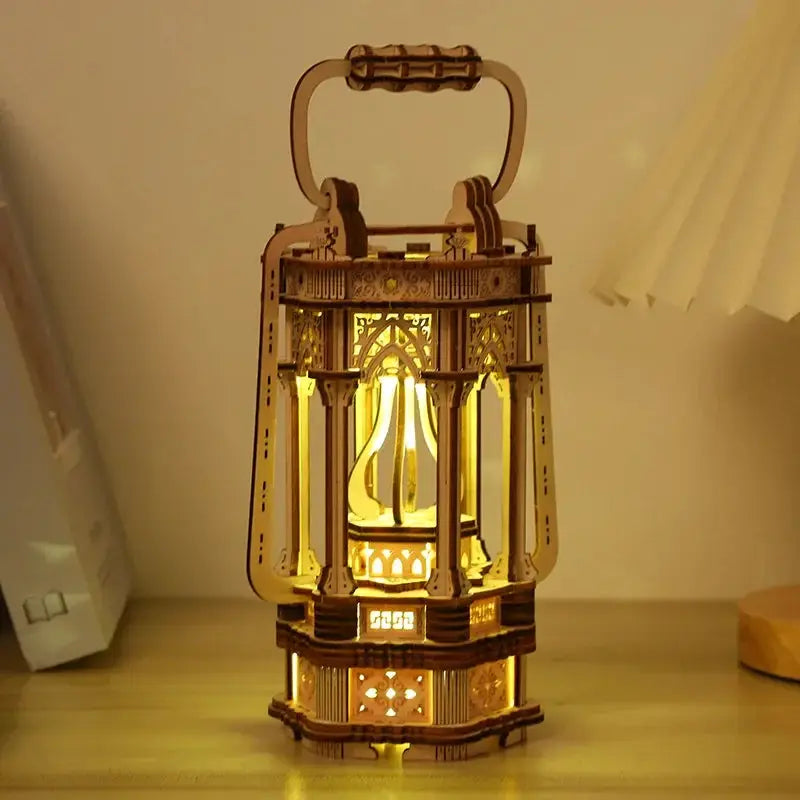 3D Wooden Puzzle DIY Night Lantern Educational Toy Kit