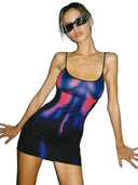Tie-Dye Mini Dress for Women Comfortable