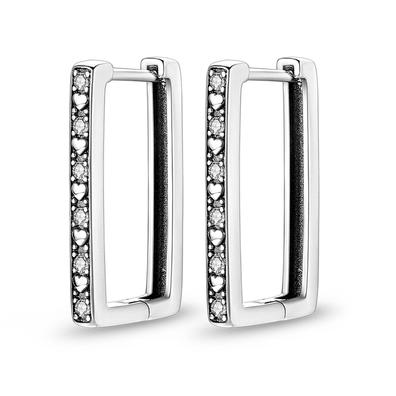 Silver Plated Cubic Zircon Geometric