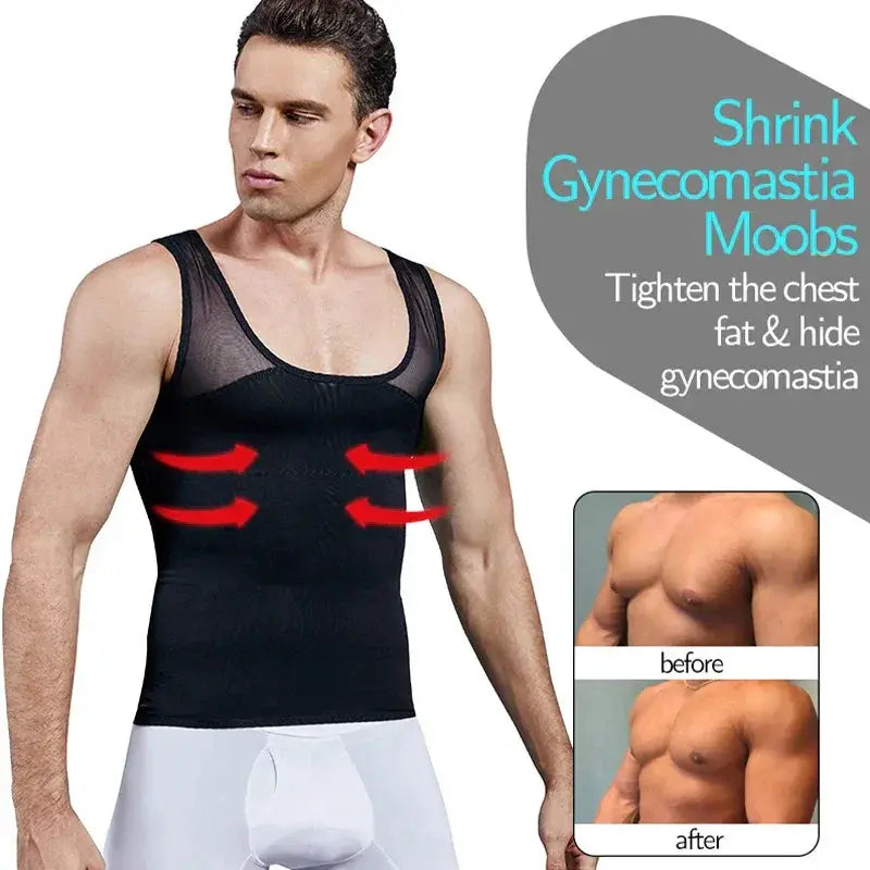 Men's Slimming Compression Shirt For Posture Support