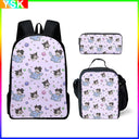 Sanrio Kuromi Backpack Pencil Bag School Bag Set for Kids