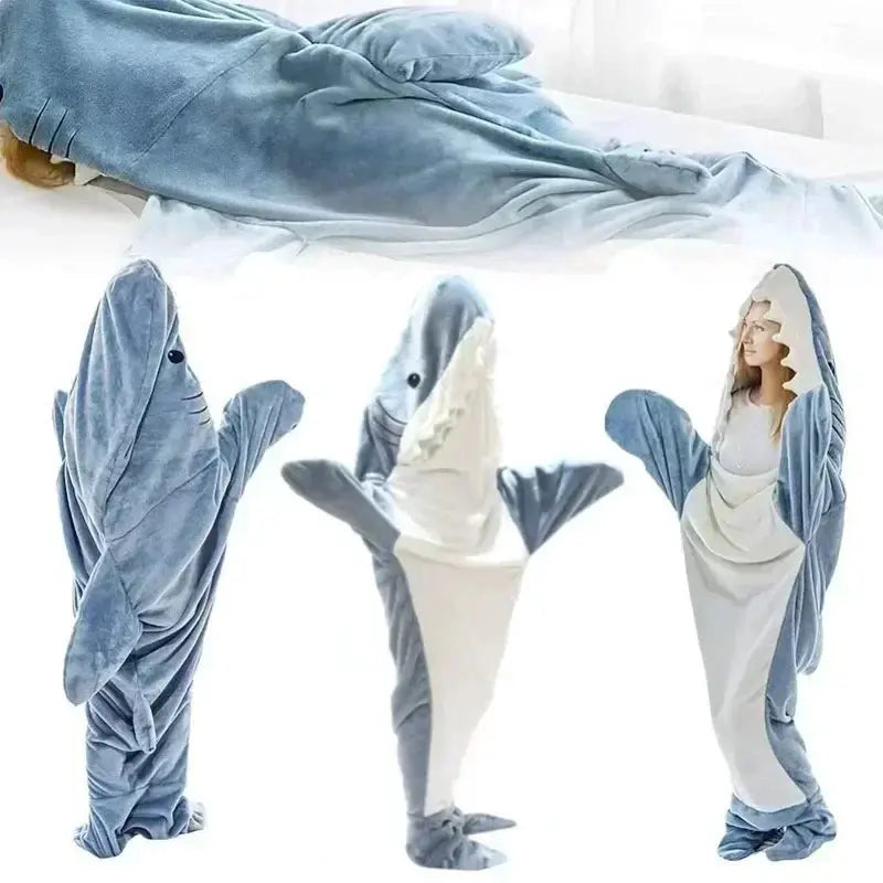 Shark Cartoon Sleeping Bag Blanket For Kids And Adults