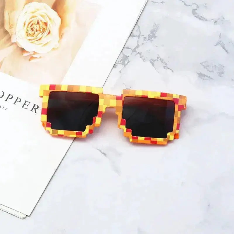 Pixel Mosaic Kids Sunglasses for Cosplay and Fun Adventures